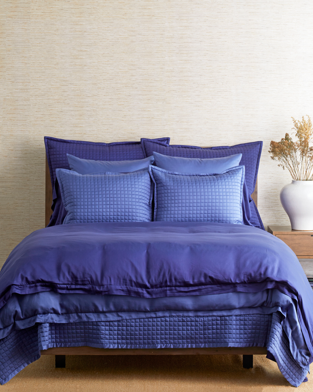 Ann Gish Navy/Periwinkle Euro Ready-to-Bed 2.0 Smooth Sham