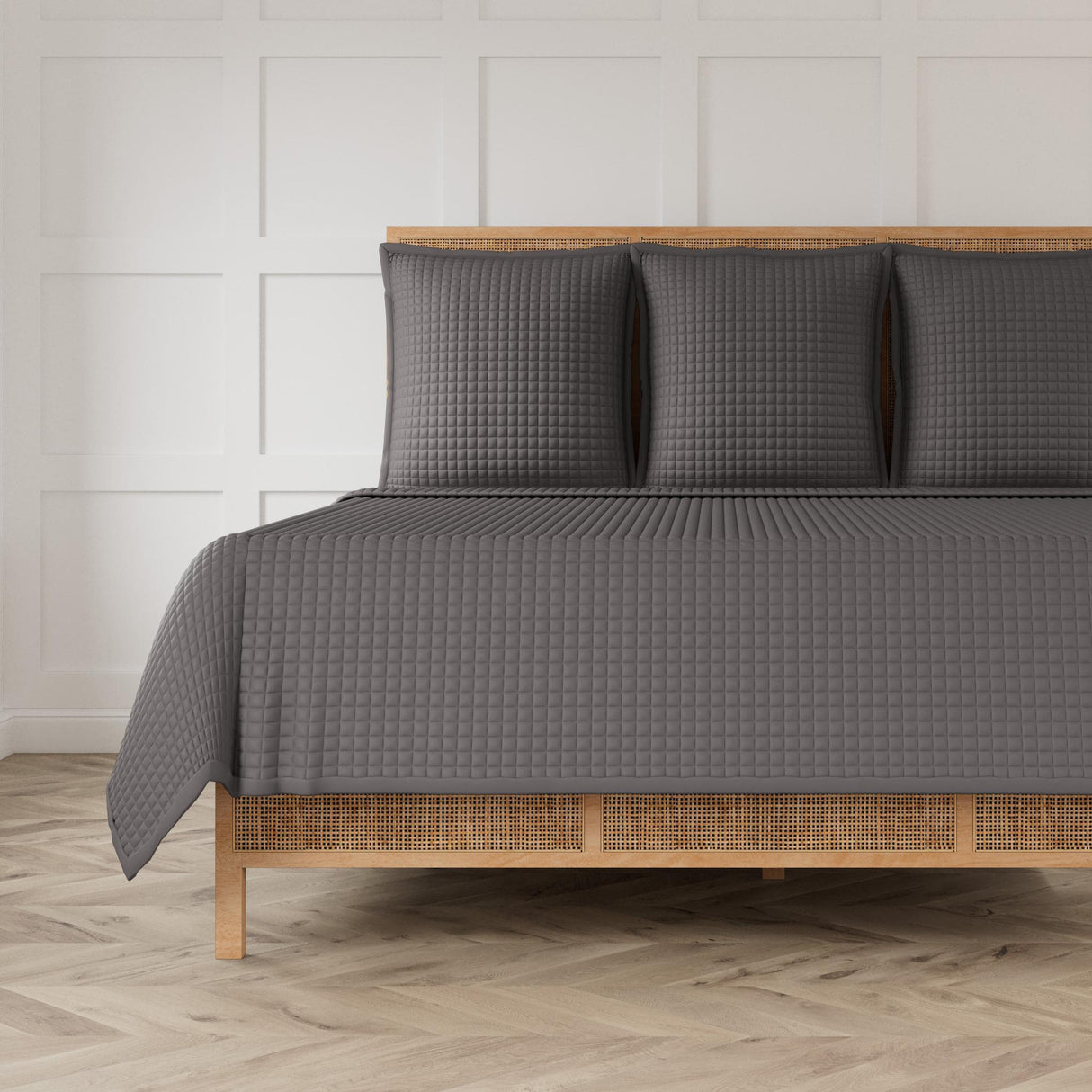 Ann Gish Grey Euro Ready-to-Bed 2.0 Quilted Sham