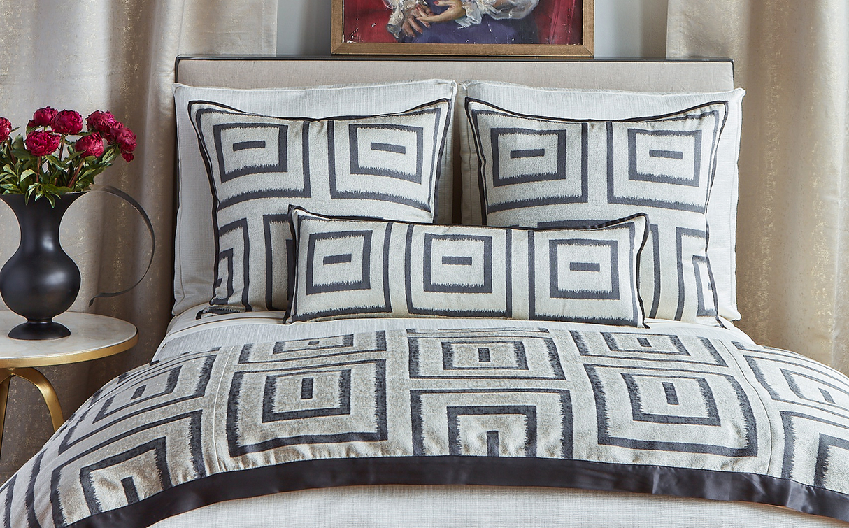 Ann Gish Charcoal/Pumice Euro Unmazed Sham