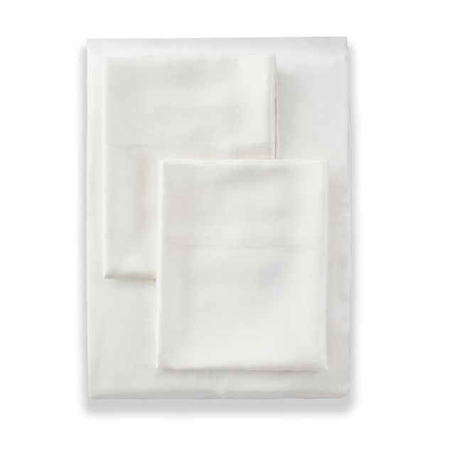 Ann Gish White King Charmeuse Sheet Set