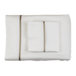 Ann Gish White/Mystery King Silk Trim Sheet Set