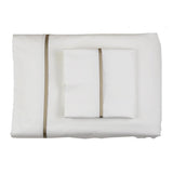 Ann Gish White Mystery Queen Silk Trim Sheet Set
