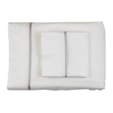 Ann Gish White Silver Queen Silk Trim Sheet Set
