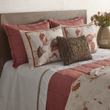 Ann Gish White/Taupe Queen Ready-to-Bed 2.0 Cotton & Trim Sheet Set