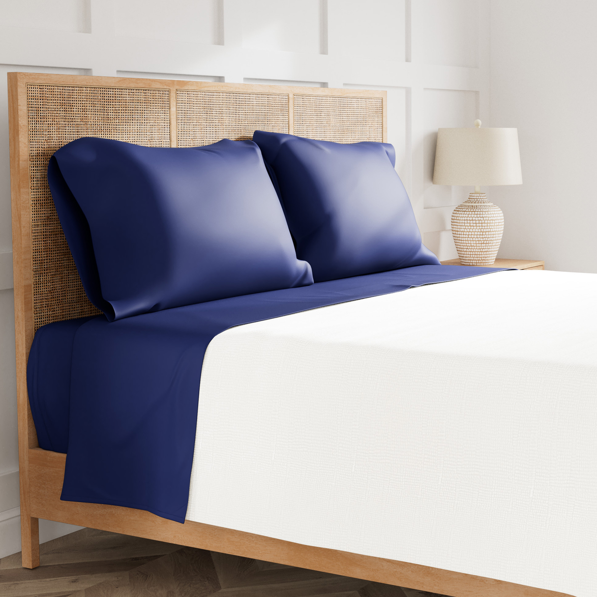 Ann Gish Navy King Ready-to-Bed 2.0 Sheet Set