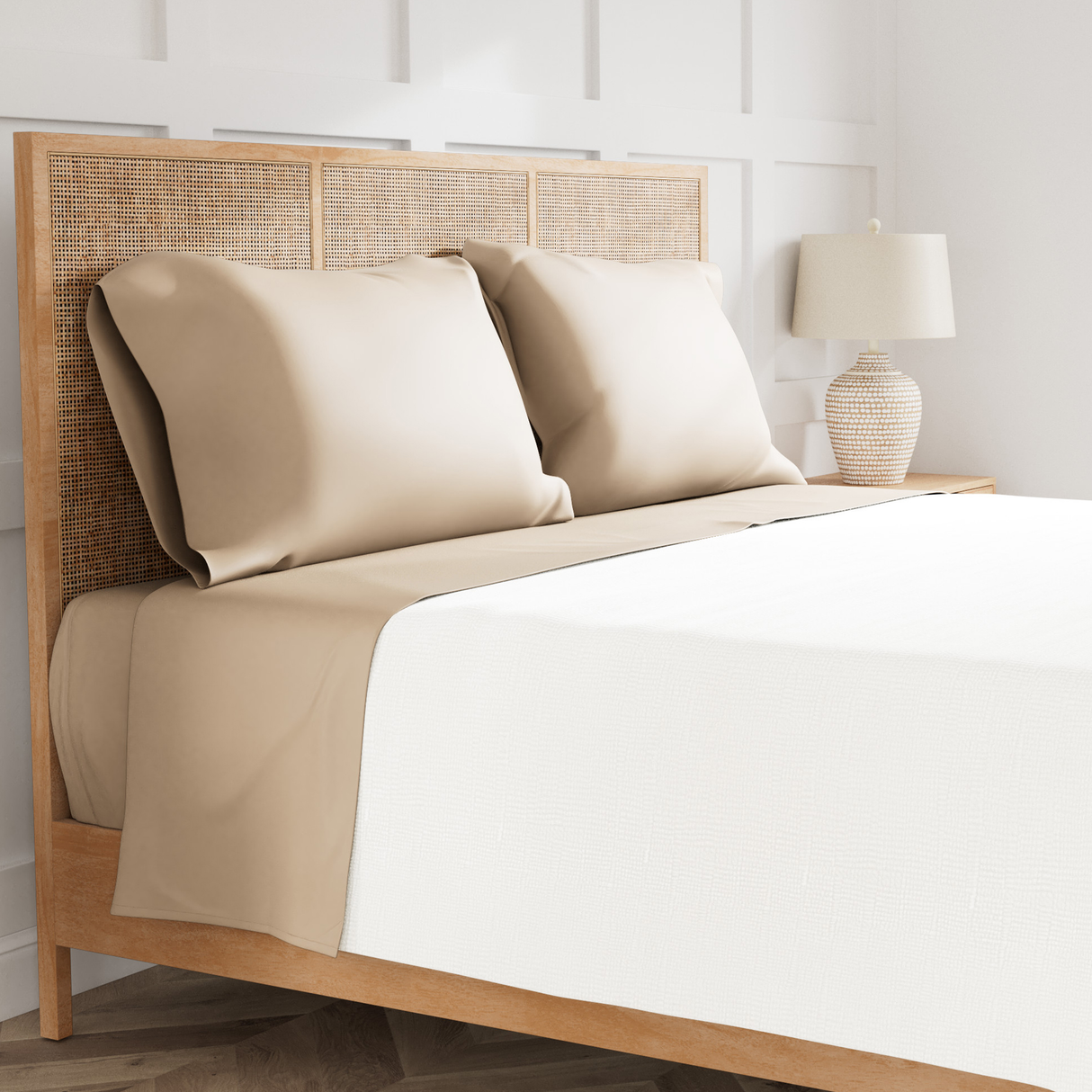 Ann Gish Taupe King Ready-to-Bed 2.0 Sheet Set