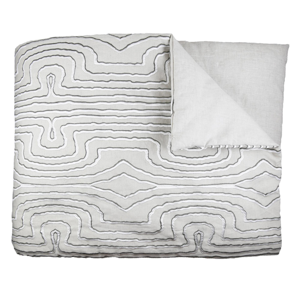 Ann Gish Natural/Charcoal 96x50 Contour Throw