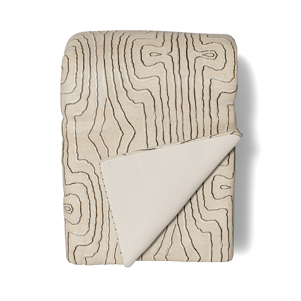 Ann Gish Natural/Charcoal 96x50 Contour Throw