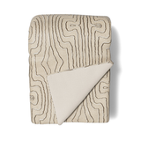 Ann Gish Natural/Charcoal 96x50 Contour Throw