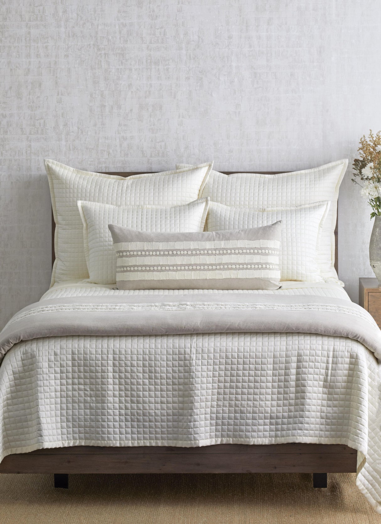 Ann Gish Natural 96x50 Echelon Throw