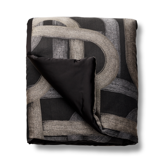 Ann Gish Black 96x50 Interchange Throw