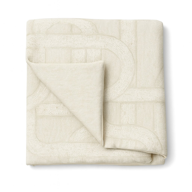 Ann Gish Taupe 96x50 Interchange Throw
