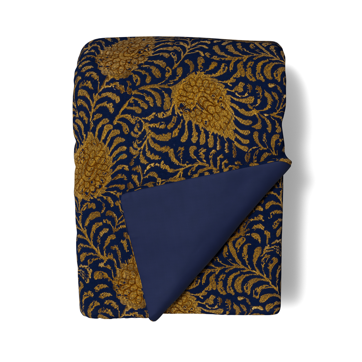 Ann Gish Marine/Gold 96x50 Kinrande Throw