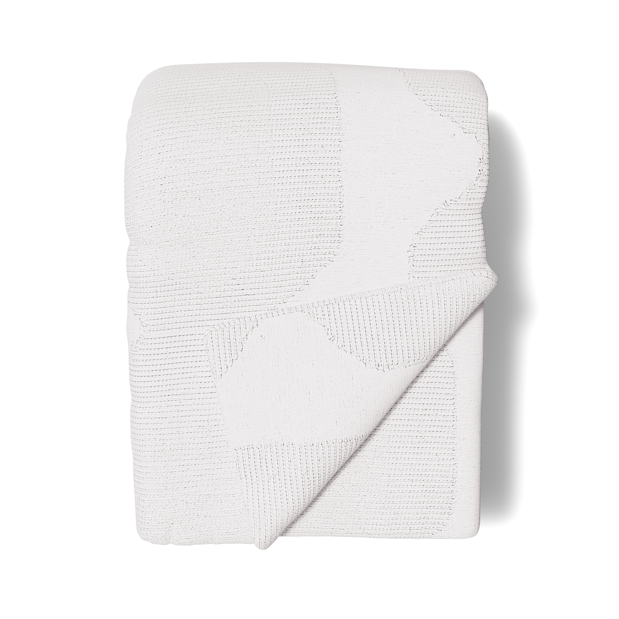 Ann Gish White / White 96x50 Lantern Throw