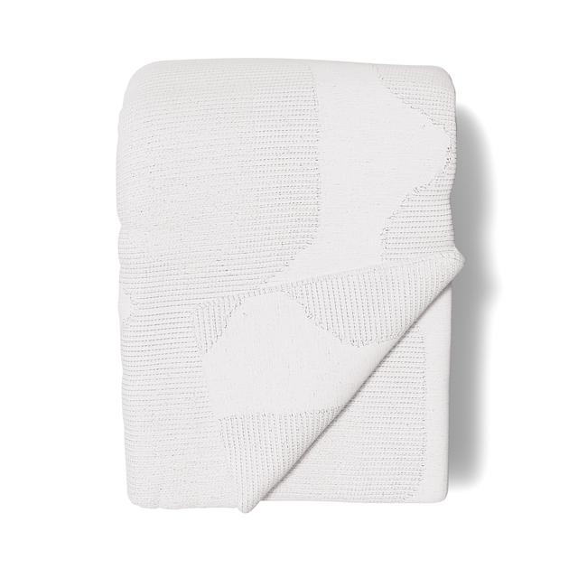Ann Gish White / White 96x50 Lantern Throw
