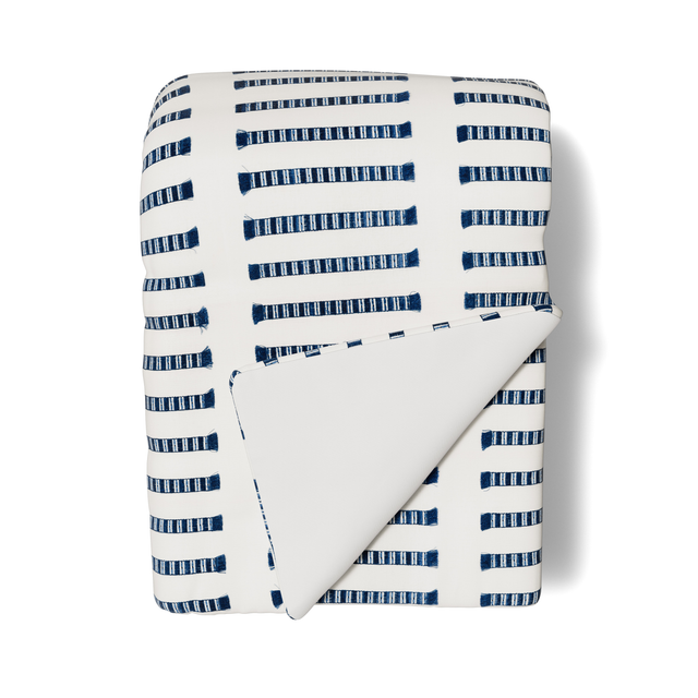 Ann Gish White/Blue 96x50 Latera Throw