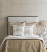 Ann Gish White/Taupe Latera Throw