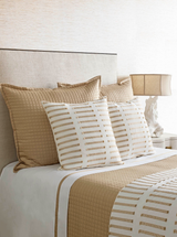 Ann Gish White/Taupe 96x50 Latera Throw