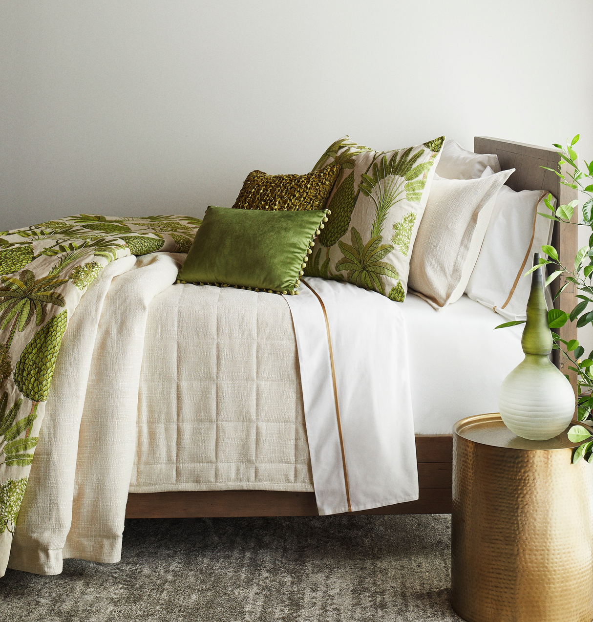 Ann Gish Leaf 96x50 Majorelle Throw