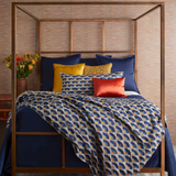 Ann Gish Blues 96x50 Maiolica Throw
