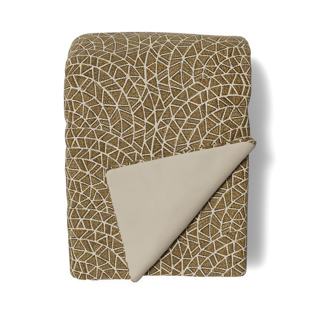 Ann Gish Gold/Charcoal 96x50 Ornament Throw