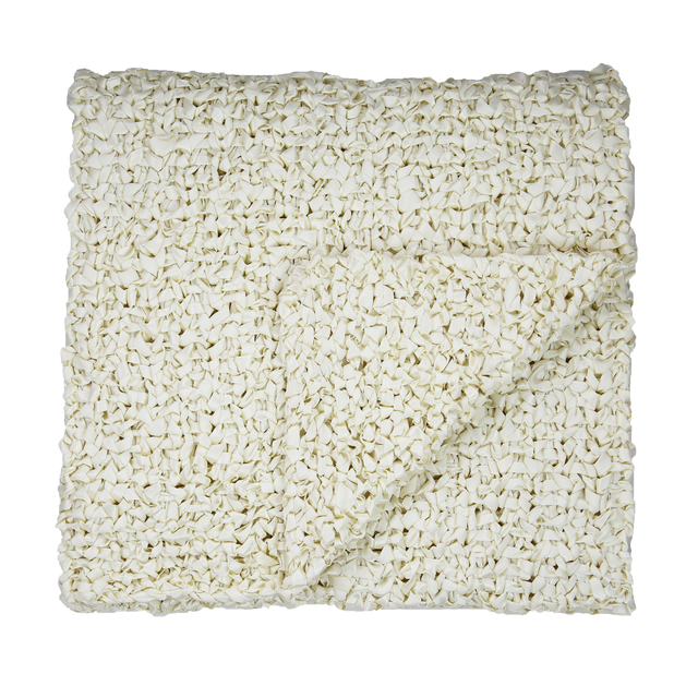 Ann Gish Cream 96x24 Ribbon Knit Throw