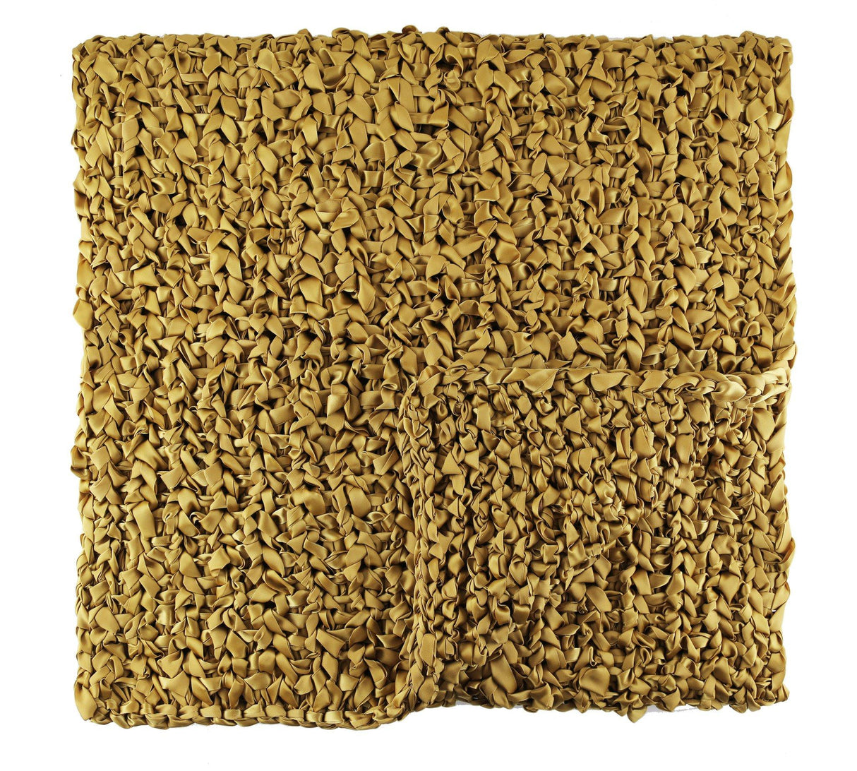 Ann Gish Gold 96x24 Ribbon Knit Throw