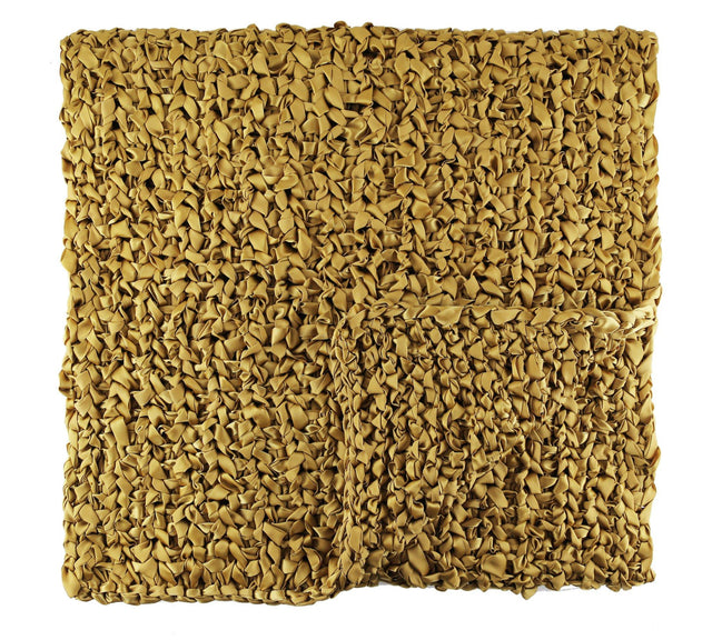 Ann Gish Gold 96x24 Ribbon Knit Throw