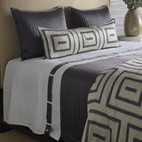 Ann Gish Charcoal/Pumice 94x52 Unmazed Throw