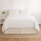 Ann Gish Ivory Cal King Basketweave Tailored Bed Skirt