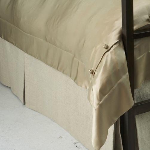 Ann Gish Natural king Basketweave Tailored Bed Skirt