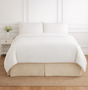 Ann Gish Natural King Basketweave Tailored Bed Skirt