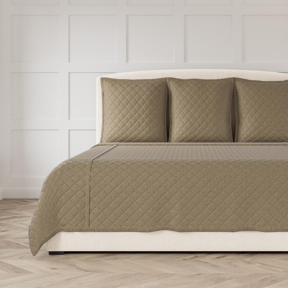 Ann Gish Bronze King Baby Basket Coverlet Set - Bronze