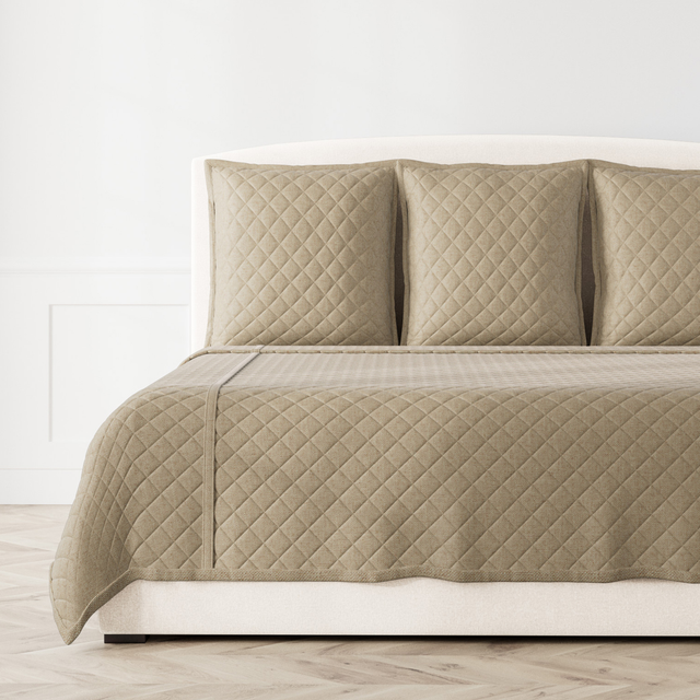 Ann Gish Bronze King Baby Basket Coverlet Set - Bronze