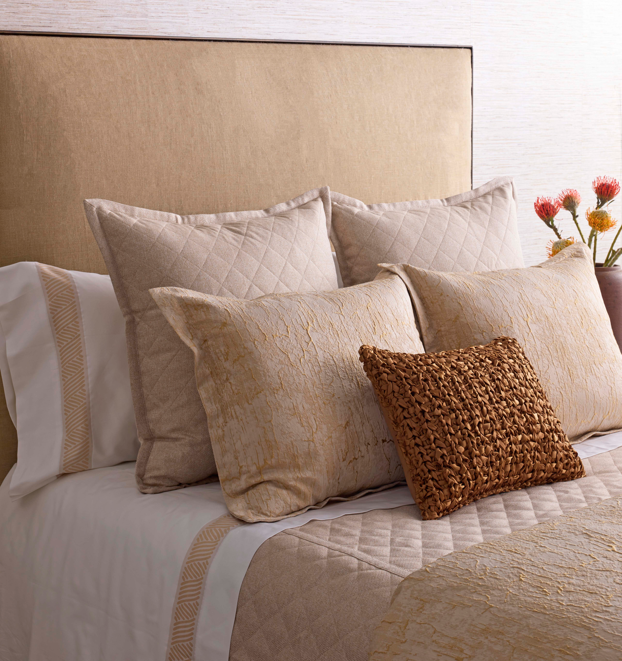 Ann Gish Sandstone King Baby Basket Coverlet Set - Sandstone