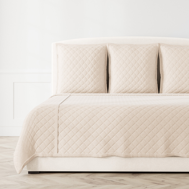 Ann Gish Sandstone King Baby Basket Coverlet Set - Sandstone