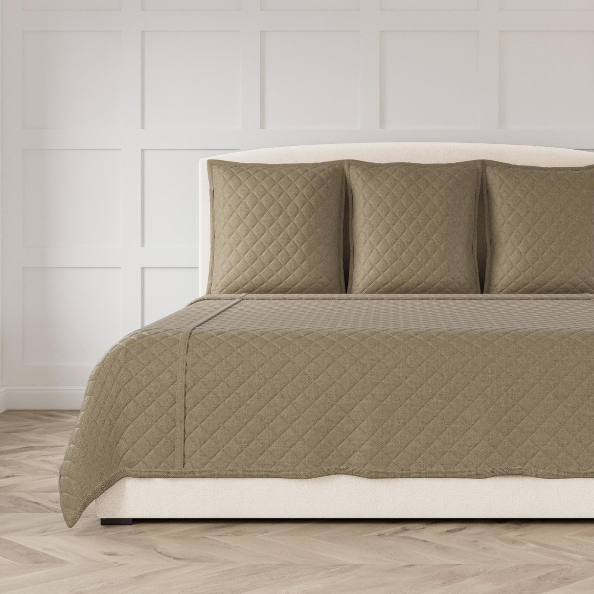 Ann Gish Bronze Queen Baby Basket Coverlet Set - Bronze