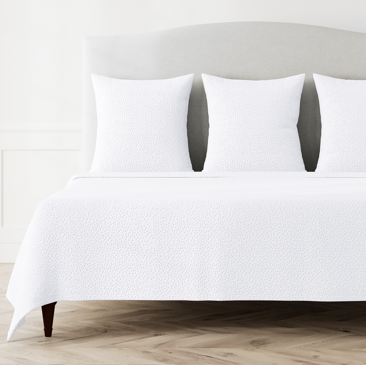 Ann Gish White King Bubble Matelasse Coverlet Set