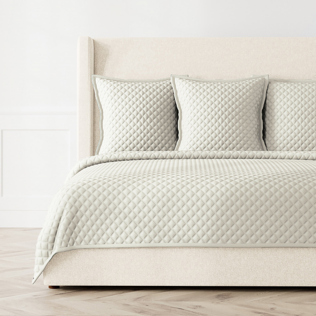 Ann Gish Silver King Double Diamond Coverlet Set - Silver