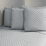 Ann Gish Silver King Double Diamond Coverlet Set - Silver