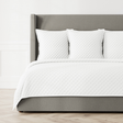 Ann Gish White King Double Diamond Coverlet Set - White