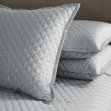 Ann Gish Silver Queen Double Diamond Coverlet Set - Silver