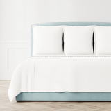 Ann Gish Ivory King Faux Flax Coverlet Set