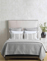 Ann Gish Grey King Faux Flax Coverlet Set