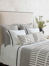 Ann Gish Grey King Faux Flax Coverlet Set