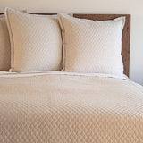 Ann Gish Pumice King Faux Flax Coverlet Set