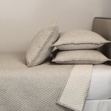 Ann Gish Pumice King Faux Flax Coverlet Set