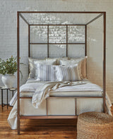 Ann Gish Pumice Queen Faux Flax Coverlet Set