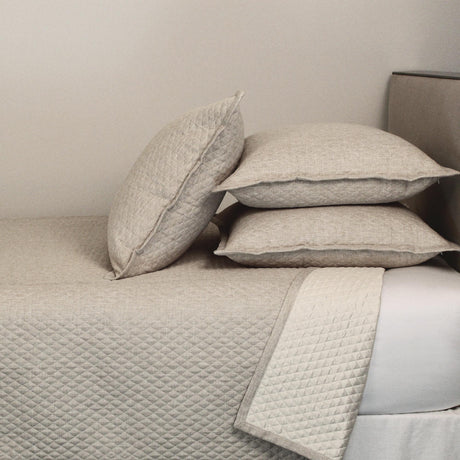 Ann Gish Pumice Queen Faux Flax Coverlet Set