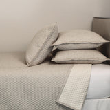 Ann Gish Pumice Queen Faux Flax Coverlet Set